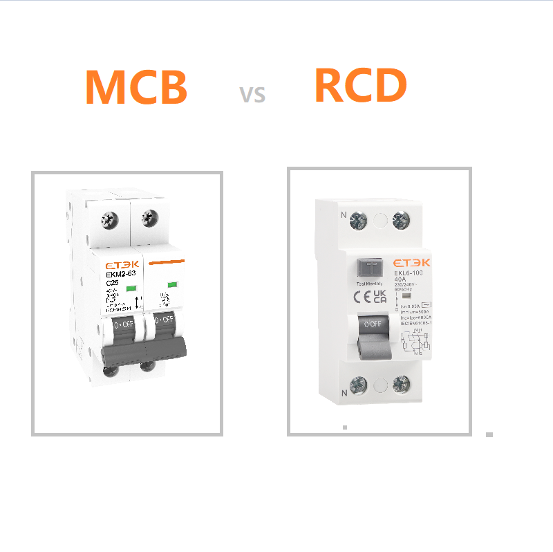 diffient between MCB vs RCD